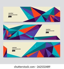 Vector abstract colorful background. Header set. EPS 10