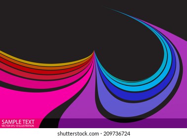 Vector abstract colorful background illustration - Abstract rainbow color background template