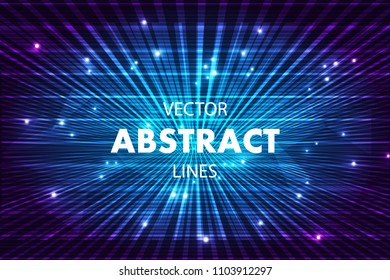 Vector abstract colorful background with lines in blue color