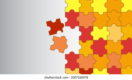 Vector Abstract colorful background made from puzzle pieces
