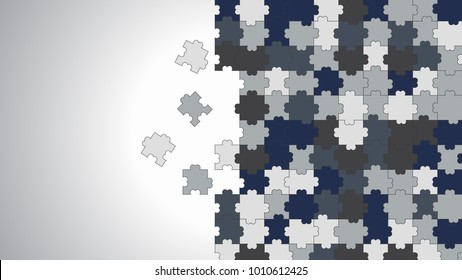 Vector Abstract colorful background made from puzzle pieces