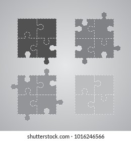 Vector Abstract colorful background made from puzzle pieces and place for your content