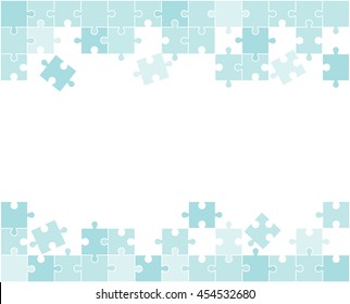Vector Abstract colorful background made from white puzzle pieces and place for your content