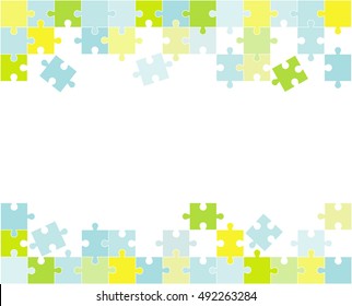 Vector Abstract colorful background made from white puzzle pieces and place for your content.