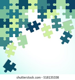 Vector Abstract colorful background made from puzzle pieces