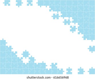 Vector Abstract colorful background made from white puzzle pieces and place for your content.
