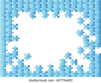 Vector Abstract colorful background made from white puzzle pieces and place for your content.