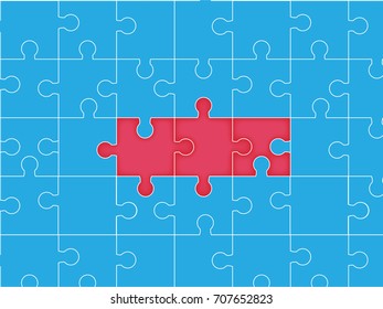 Vector Abstract colorful background made from puzzle pieces and place for your content