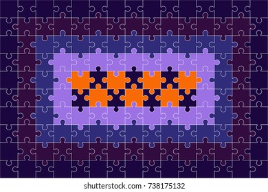 Vector Abstract colorful background made from puzzle pieces.