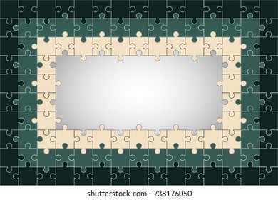 Vector Abstract colorful background made from puzzle pieces and place for your content.