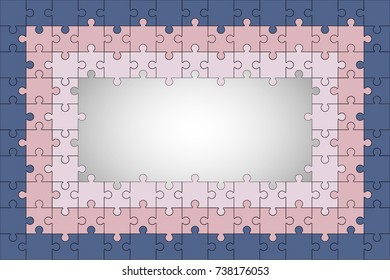 Vector Abstract colorful background made from puzzle pieces and place for your content.