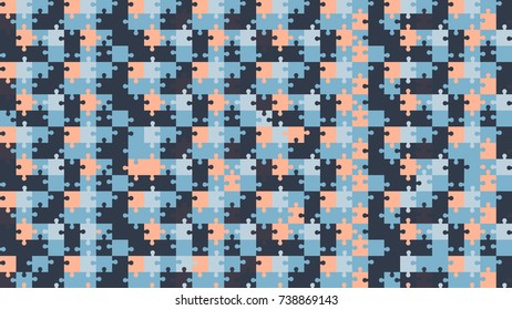 Vector Abstract colorful background made from puzzle pieces and place for your content