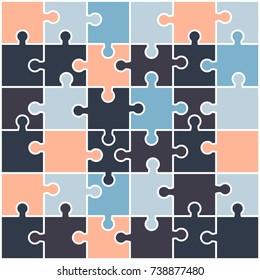 Vector Abstract colorful background made from puzzle pieces 