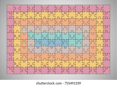 Vector Abstract colorful background made from puzzle pieces.