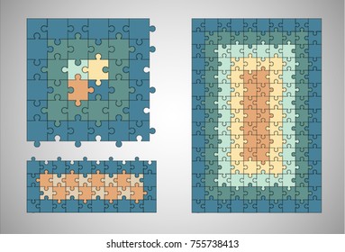 Vector Abstract colorful background made from puzzle pieces.