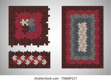 Vector Abstract colorful background made from puzzle pieces.