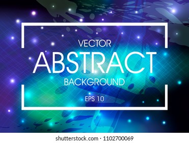 Vector abstract colorful background with splash texture in blue color