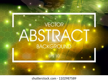 Vector abstract colorful background with splash texture in green color