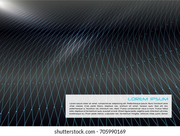 Vector abstract colorful background with strong light from left in blue color