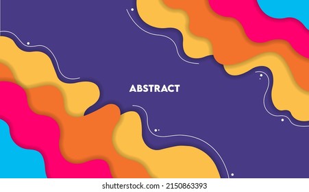 Vector Abstract Colorful Background And Wave