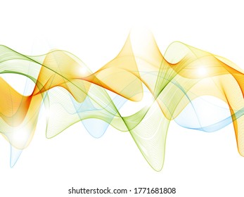 Vector abstract colorful background with waves