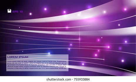 Vector abstract colorful background wtih light streak in violet color