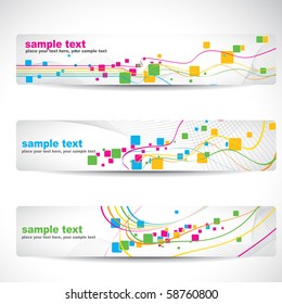 vector abstract colorful banner design