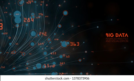 Vector abstract colorful big data information threads visualization. Social network, financial analysis of complex databases. Visual information complexity clarification. Strabge intricate data cloud.