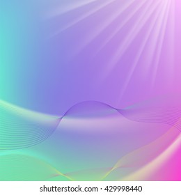 Vector Abstract Colorful Blurred Background. Abstract Wave Pattern