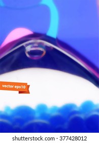 Vector abstract colorful bubbles. Color swirling in water. Abstract banner paints. cells