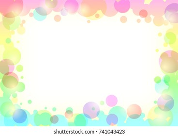 Vector, abstract colorful circle frame on white background