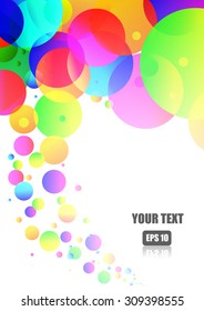 Vector : Abstract colorful circle on white background