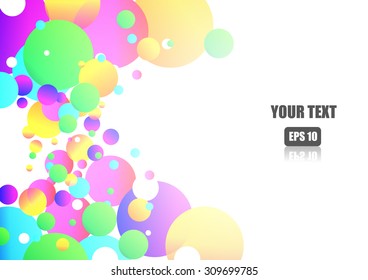 Vector : Abstract colorful circle on white background