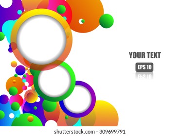 Vector : Abstract colorful circle on white background