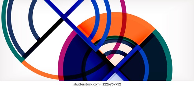 Vector abstract colorful circles background. Trendy layout template for business or technology presentation or web brochure cover, wallpaper. Vector illustration