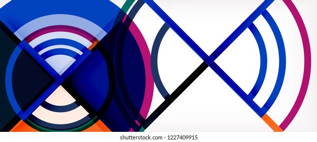 Vector abstract colorful circles background. Trendy layout template for business or technology presentation or web brochure cover, wallpaper. Vector illustration