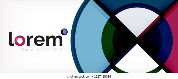 Vector abstract colorful circles background. Trendy layout template for business or technology presentation or web brochure cover, wallpaper. Vector illustration