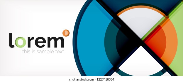 Vector abstract colorful circles background. Trendy layout template for business or technology presentation or web brochure cover, wallpaper. Vector illustration