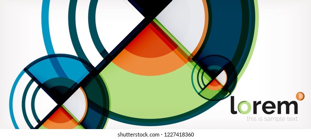 Vector abstract colorful circles background. Trendy layout template for business or technology presentation or web brochure cover, wallpaper. Vector illustration