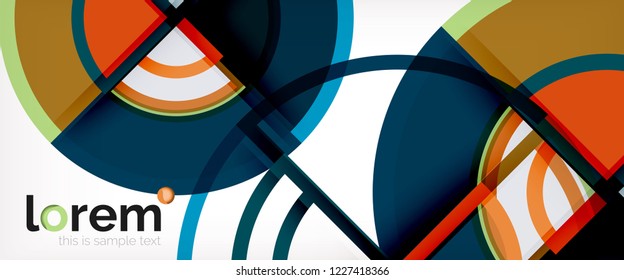Vector abstract colorful circles background. Trendy layout template for business or technology presentation or web brochure cover, wallpaper. Vector illustration