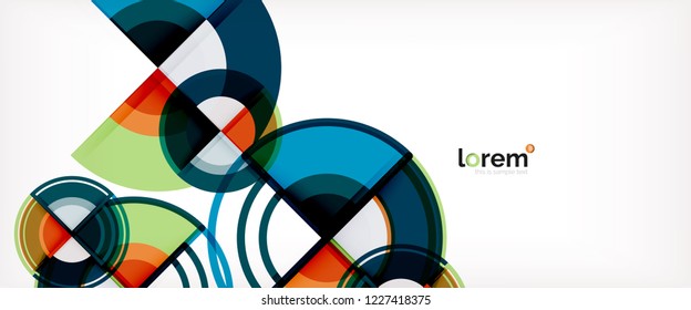 Vector abstract colorful circles background. Trendy layout template for business or technology presentation or web brochure cover, wallpaper. Vector illustration