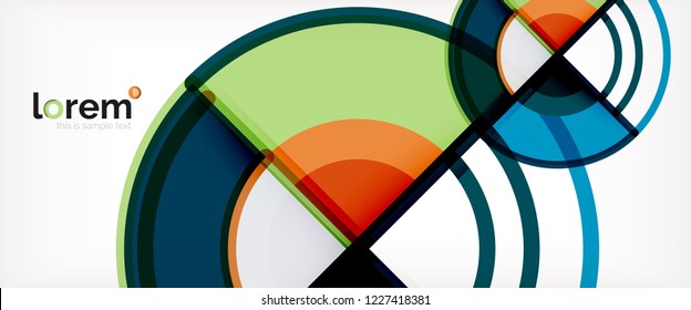 Vector abstract colorful circles background. Trendy layout template for business or technology presentation or web brochure cover, wallpaper. Vector illustration