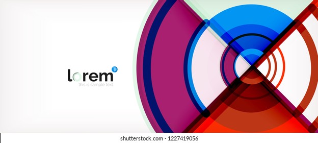 Vector abstract colorful circles background. Trendy layout template for business or technology presentation or web brochure cover, wallpaper. Vector illustration