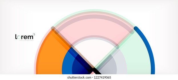 Vector abstract colorful circles background. Trendy layout template for business or technology presentation or web brochure cover, wallpaper. Vector illustration