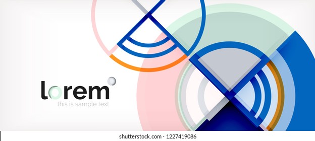 Vector abstract colorful circles background. Trendy layout template for business or technology presentation or web brochure cover, wallpaper. Vector illustration