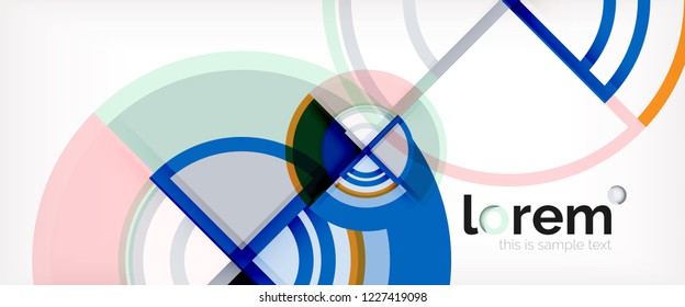 Vector abstract colorful circles background. Trendy layout template for business or technology presentation or web brochure cover, wallpaper. Vector illustration