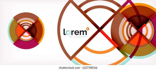 Vector abstract colorful circles background. Trendy layout template for business or technology presentation or web brochure cover, wallpaper. Vector illustration