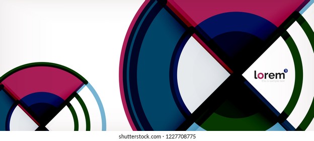 Vector abstract colorful circles background. Trendy layout template for business or technology presentation or web brochure cover, wallpaper. Vector illustration