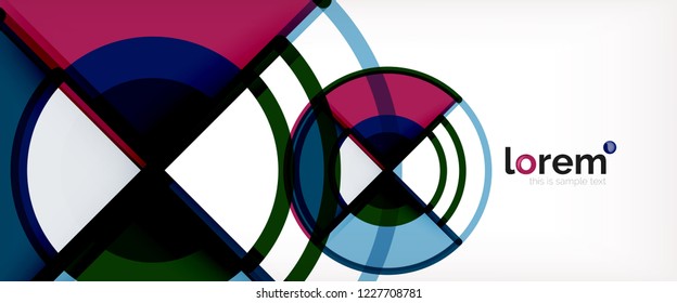 Vector abstract colorful circles background. Trendy layout template for business or technology presentation or web brochure cover, wallpaper. Vector illustration