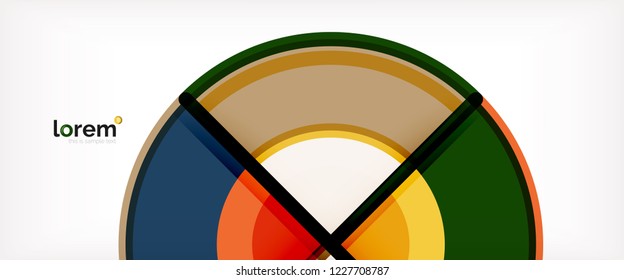 Vector abstract colorful circles background. Trendy layout template for business or technology presentation or web brochure cover, wallpaper. Vector illustration